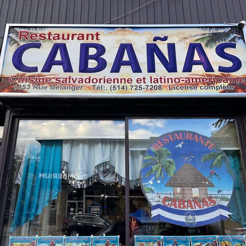 Fachada del restaurante Pupuseria Cabanas, 1453 Rue Bélanger
